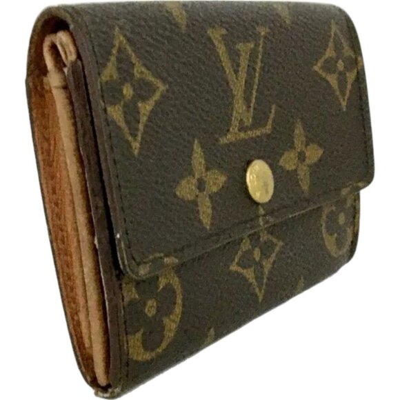 186152BO (L1) Louis Vuitton Wallet Coin Case Porte Monnaie Plat Brown Monogram - Picture 4 of 9